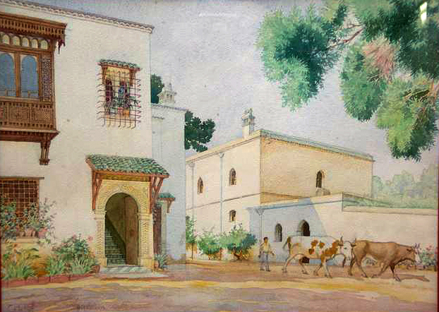 Birkadem - Aquarelle de Charles Pichon 1936