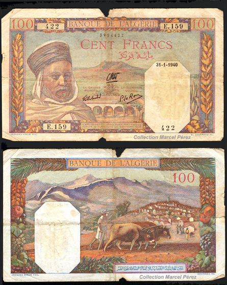 Billet de 100 francs (recto)